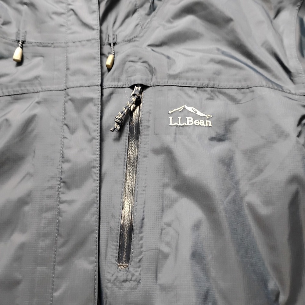 LL Bean Trail Model Rain Jacket Womens 3XL Navy Blue Waterproof Packable Plus Sz - Picture 9 of 14